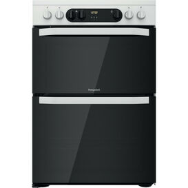 HOTPOINT HDM67V9CMW 60cm Electric Double Oven Cooker White