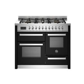 Bertazzoni Professional 110cm Range Cooker XG Oven Dual Fuel Black PRO116L3ENET