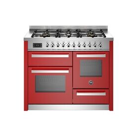 Bertazzoni Professional 110cm Range Cooker XG Oven Dual Fuel Red PRO116L3EROT