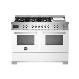 Bertazzoni Professional 120cm Range Cooker Twin Dual Fuel White PRO126G2EBIT2