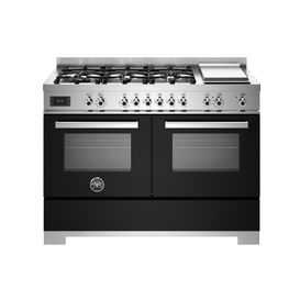 Bertazzoni Professional 120cm Range Cooker Twin Dual Fuel Black PRO126G2ENET2