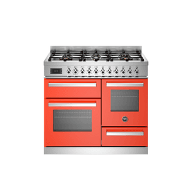 Bertazzoni Professional 100cm Range Cooker XG Oven Dual Fuel Orange PRO106L3EART2