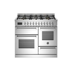 Bertazzoni Professional 100cm Range Cooker XG Oven Dual Fuel Stainless Steel PRO106L3EXT