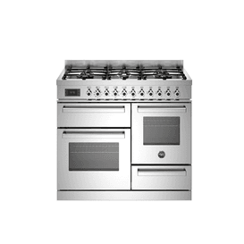 Bertazzoni Professional 100cm Range Cooker XG Oven Dual Fuel Stainless Steel PRO106L3EXT2