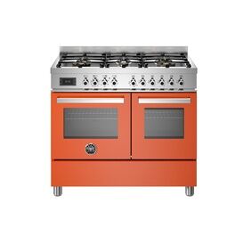 Bertazzoni Professional 100cm Range Cooker Twin Oven Dual Fuel Orange PRO106L2EART