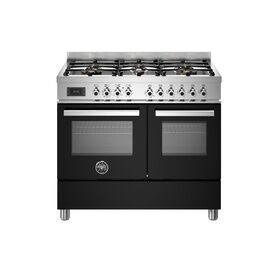 Bertazzoni Professional 100cm Range Cooker Twin Oven Dual Fuel Black PRO106L2ENET