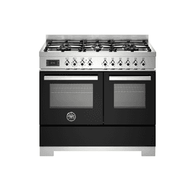 Bertazzoni Professional 100cm Range Cooker Twin Oven Dual Fuel Black PRO106L2ENET2