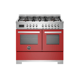 Bertazzoni Professional 100cm Range Cooker Twin Oven Dual Fuel Red PRO106L2EROT2