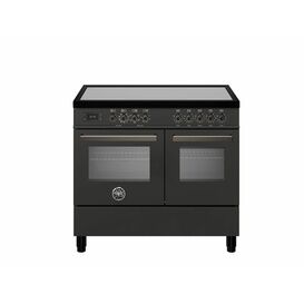 Bertazzoni Professional 100cm Range Cooker Twin Oven EIectric Induction Carbonio PRO105I2ECAT