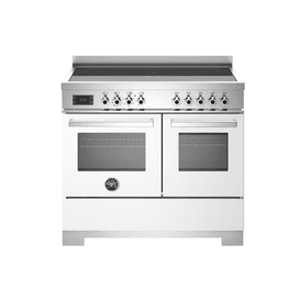Bertazzoni Professional 100cm Range Cooker Twin Oven Electric Induction White PRO105I2EBIT2
