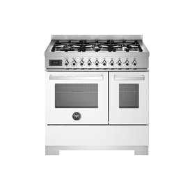 Bertazzoni Professional 90cm Range Cooker Twin Dual Fuel White PRO96L2EBIT2