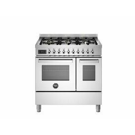 Bertazzoni Professional 90cm Range Cooker Twin Dual Fuel Stainless Steel PRO96L2EXT