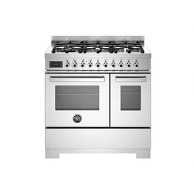 Bertazzoni Professional 90cm Range Cooker Twin Dual Fuel Stainless Steel PRO96L2EXT2