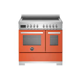 Bertazzoni Professional 90cm Range Cooker Twin Oven Electric Induction Orange PRO95I2EART2