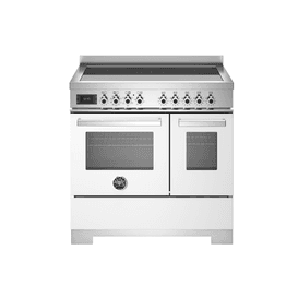 Bertazzoni Professional 90cm Range Cooker Twin Oven Electric Induction White PRO95I2EBIT2