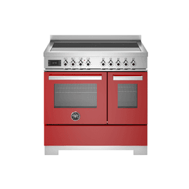 Bertazzoni Professional 90cm Range Cooker Twin Oven EIectric Induction Red PRO95I2EROT2