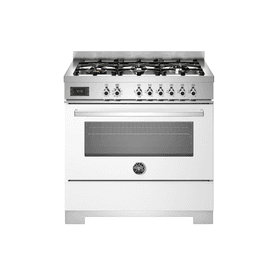 Bertazzoni Professional 90cm Range Cooker Single Oven Dual Fuel White PRO96L1EBIT2