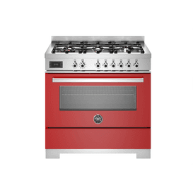 Bertazzoni Professional 90cm Range Cooker Single Oven Dual Fuel Red PRO96L1EROT2