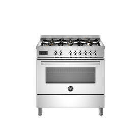 Bertazzoni Professional 90cm Range Cooker Single Oven Dual Fuel Stainless PRO96L1EXT