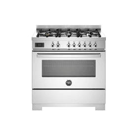 Bertazzoni Professional 90cm Range Cooker Single Oven Dual Fuel Stainless PRO96L1EXT2
