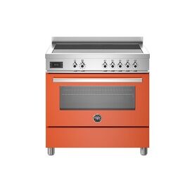 Bertazzoni Professional 90cm Range Cooker Single Oven Electric Induction Orange PRO95I1EART