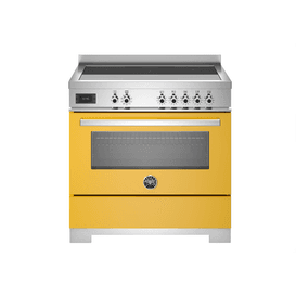 Bertazzoni Professional 90cm Range Cooker Single Oven EIectric Induction Yellow PRO95I1EGIT2
