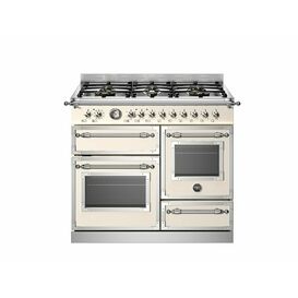 Bertazzoni Heritage 100cm Range Cooker XG Oven Dual Fuel Ivory HER106L3EAVT