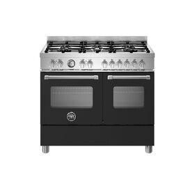 Bertazzoni Master 100cm Range Cooker Twin Oven Dual Fuel Black MAS106L2ENEC
