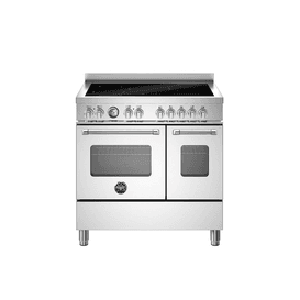 Bertazzoni Master 90cm Range Cooker Twin Oven Induction Stainless Steel MAS95I2EXC2