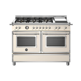 Bertazzoni HER126G2EAVT Heritage 120cm Range Cooker Twin Oven Dual Fuel Ivory