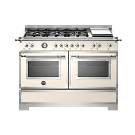 Bertazzoni HER126G2EAVT2 Heritage 120cm Range Cooker Twin Oven Dual Fuel Ivory