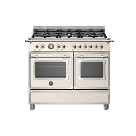 Bertazzoni Heritage 100cm Range Cooker Twin Oven Dual Fuel Ivory HER106L2EAVT