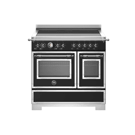 Bertazzoni Heritage 90cm Range Cooker Twin Oven Induction Black HER95I2ENET2