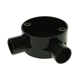 FALCON TRUNKING 6117321 Conduit Angle Box 2w 20mm Black
