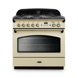 RANGEMASTER CLAS90FXDFFCR/B 90cm Classic FX Dual Fuel Cream with Brass Trim