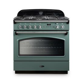 RANGEMASTER CLAS90FXDFFMG/C 90cm Classic FX Dual Fuel Mineral Green with Chrome Trim