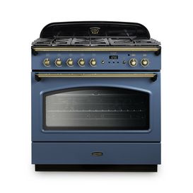 RANGEMASTER CLAS90FXDFFSB/B 90cm Classic FX Dual Fuel Stone Blue with Brass Trim