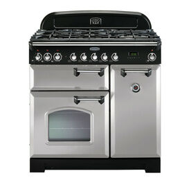 RANGEMASTER CDL90DFFRP/C Classic Deluxe 90 Dual Fuel Royal Pearl with Chrome Trim