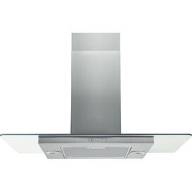 HOTPOINT UIF93FLBX 90cm Chimney Island Cooker Hood Stainless Steel