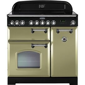 RANGEMASTER CDL90EIOG/C Classic Deluxe 90 Induction Olive Green with Chrome