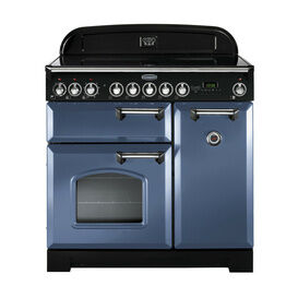 RANGEMASTER CDL90EISB/C Classic 90 Deluxe Induction Stone Blue with Chrome Trim