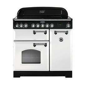 RANGEMASTER CDL90EIWH/C Classic 90 Deluxe Induction White with Chrome Trim