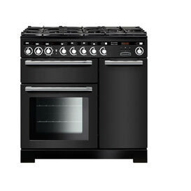 RANGEMASTER EDL90DFFCB/C Encore Deluxe 90 Dual Fuel Charcoal Black