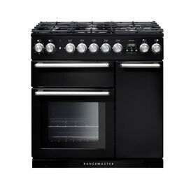 RANGEMASTER NEX90DFFBL/C Nexus 90 Dual Fuel Range Cooker Black