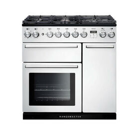 RANGEMASTER NEX90DFFWH/C Nexus 90 Dual Fuel Range Cooker White