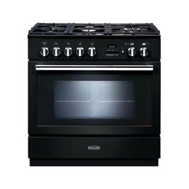 RANGEMASTER PROP90FXPDFFG Professional Plus FXP 90 Dual Fuel Black with Chrome Trim