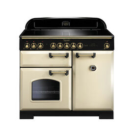 RANGEMASTER CDL100EICR/B Classic Deluxe 100cm Induction Cream with Brass