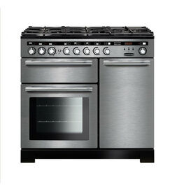 RANGEMASTER EDL100DFFSS/C Encore Deluxe 100 Dual Fuel Stainless Steel with Chrome Trim