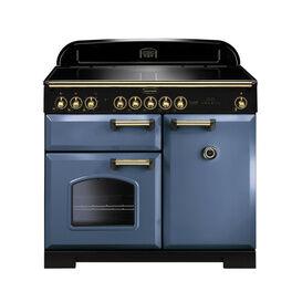 RANGEMASTER CDL100EISB/B Classic Deluxe 100cm Induction Stone Blue with Brass