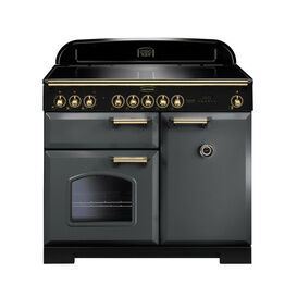 RANGEMASTER CDL100EISL/B Classic Deluxe 100cm Induction Slate with Brass